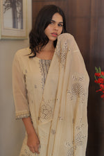 Zohra Ivory Embroidered Kurta Set With Dupatta