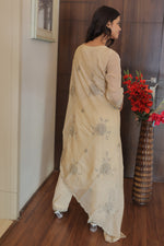 Zohra Ivory Embroidered Kurta Set With Dupatta