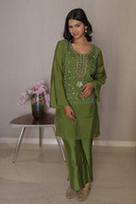 Erina Green Yoke Design Co-ord Set