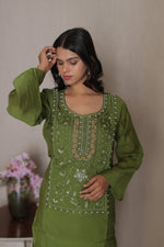 Erina Green Yoke Design Co-ord Set