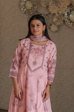Heer Pink Embroidered Anarkali Kurta Set With Dupatta