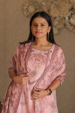 Heer Pink Embroidered Anarkali Kurta Set With Dupatta