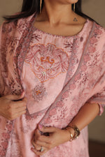 Heer Pink Embroidered Anarkali Kurta Set With Dupatta