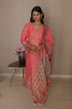 Niharika Pink Embellished Kurta Set with Dupatta