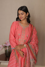 Niharika Pink Embellished Kurta Set with Dupatta