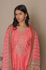 Niharika Pink Embellished Kurta Set with Dupatta