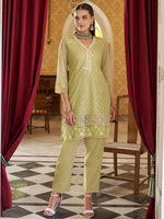 Naira Green Embroidered Co-ord Set