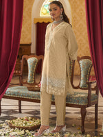 Naira Ivory Embroidered Co-ord Set