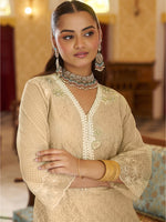 Naira Ivory Embroidered Co-ord Set