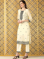 Vanya White Poise Kurta Set with Dupatta