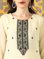 Vanya White Poise Kurta Set with Dupatta