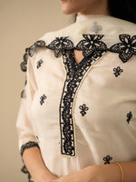 Safiya White Organza Embroidered Kurta Set with Dupatta