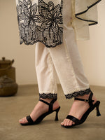 Safiya White Organza Embroidered Kurta Set with Dupatta