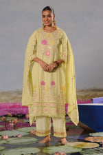 Ruhi Pistachio Green Kurta Set with Dupatta
