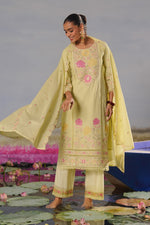 Ruhi Pistachio Green Kurta Set with Dupatta