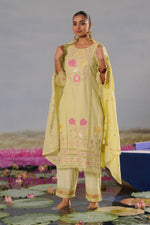 Ruhi Pistachio Green Kurta Set with Dupatta