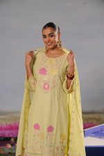 Ruhi Pistachio Green Kurta Set with Dupatta