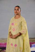 Ruhi Pistachio Green Kurta Set with Dupatta
