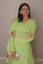 Aleema Green Embroidered Co-ord Set