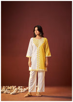 Yellow Checks Cotton Blend Co-ord Set