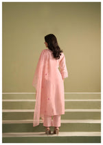 Rosella Embroiderd Silk Blend Kurta Set With Dupatta