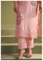 Rosella Embroiderd Silk Blend Kurta Set With Dupatta