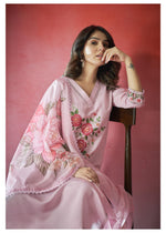 Peony Lavender Silk Blend Kurta Set with Dupatta