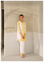 Yellow Dual Tone Cotton Blend Co-ord Set