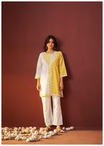 Yellow Checks Cotton Blend Co-ord Set