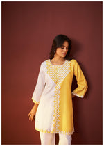 Yellow Checks Cotton Blend Co-ord Set