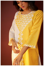 Yellow Checks Cotton Blend Co-ord Set