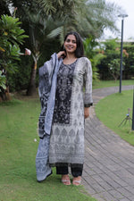 Chandni Embroidered Silk Blend Kurta Set With Dupatta