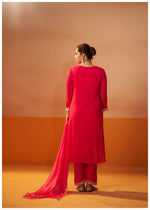 Begum Pink Embroidered Kurta Set with Dupatta