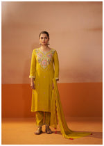 Begum Mustard Yellow Kurta Set with Dupatta