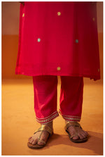 Begum Pink Embroidered Kurta Set with Dupatta