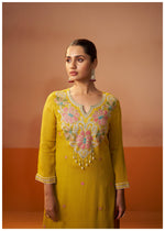 Begum Mustard Yellow Kurta Set with Dupatta