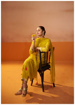 Begum Mustard Yellow Kurta Set with Dupatta
