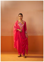 Ishita Pink Embroidered Kurta Set with Dupatta