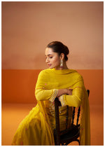 Begum Mustard Yellow Kurta Set with Dupatta