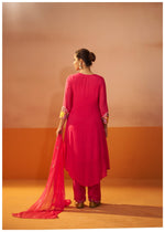 Ishita Pink Embroidered Kurta Set with Dupatta