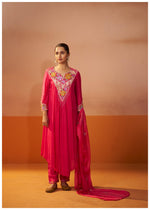 Ishita Pink Embroidered Kurta Set with Dupatta