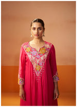 Ishita Pink Embroidered Kurta Set with Dupatta