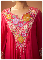 Ishita Pink Embroidered Kurta Set with Dupatta