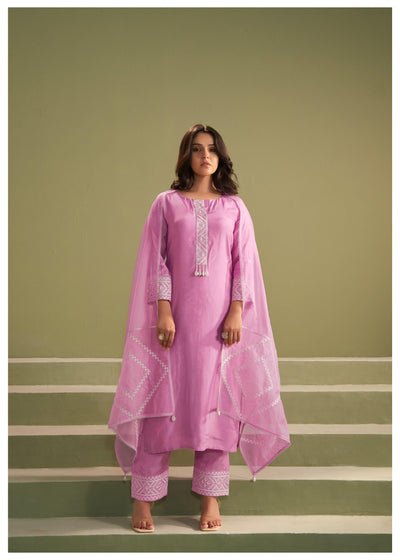 Misha Pink Kurta Set with Dupatta