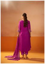 Royal Plum Kurta Set with Dupatta
