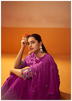 Royal Plum Kurta Set with Dupatta