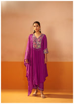 Royal Plum Kurta Set with Dupatta