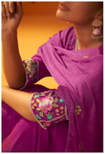 Royal Plum Kurta Set with Dupatta