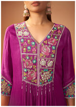 Royal Plum Kurta Set with Dupatta
