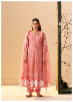 Ruhaani Blush Pink Silk Kurta Set with Dupatta
